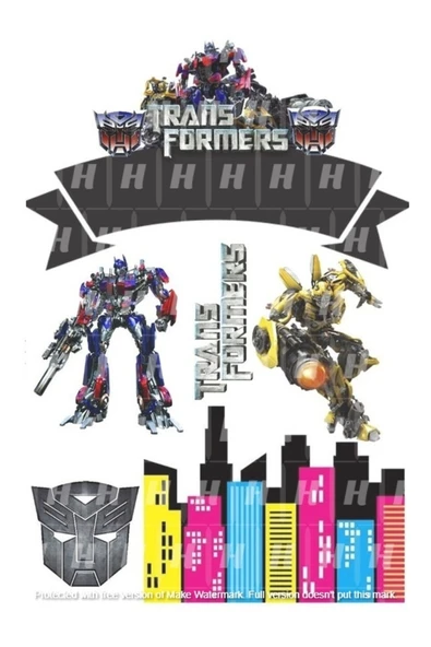 hediyehobihersey Transformers Yenilebilir Gıda Baskısı, Yenilebilir Pasta Süsü, Kurabiye Şekerli Kağıt ürün görseli 1