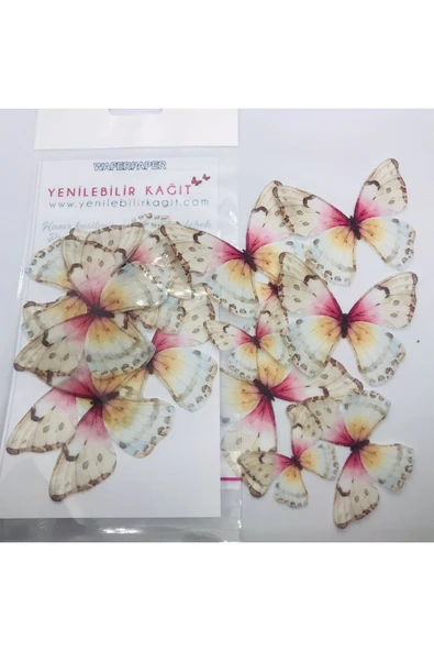 Yenilebilir Kağıt Wafer paper Hazır Kesilmiş Kelebekler ürün görseli 1