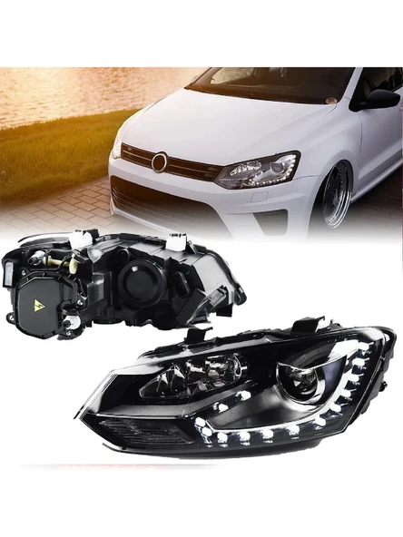 vw polo 6r 2009.2013 uyumlu gti krom far ürün görseli 1