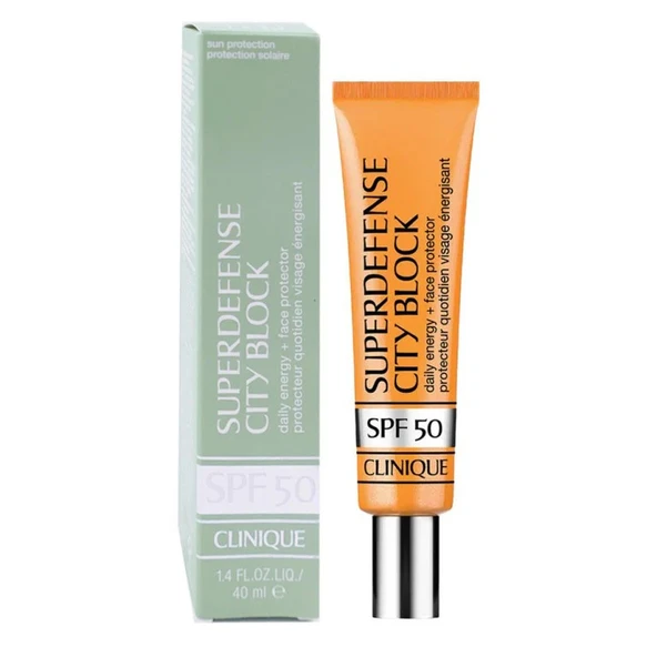 Clinique Superdefense City Block Daily Energy + Face Protector SPF 50 40 ml. Güneş Kremi ürün görseli 1