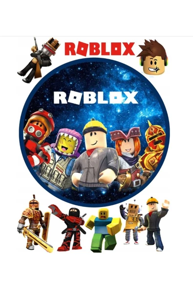 hediyehobihersey Roblox Şekerli Kağıda Baskı Yenilebilir Kağıt Pasta Baskısı ürün görseli 1