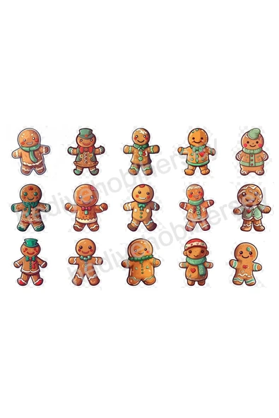 hediyehobihersey Gingerman Şekerli Kağıda Baskı Yenilebilir Kağıt Pasta Baskısı ürün görseli 1