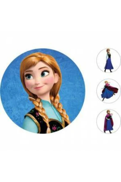 Yenilebilir Kağıt Wafer paper For Elsa Resimli Özel Yuvarlak Şekerli Kağıt Yenilebilir Kağıt Üzerine Resimli Pasta Baskısı ürün görseli 1