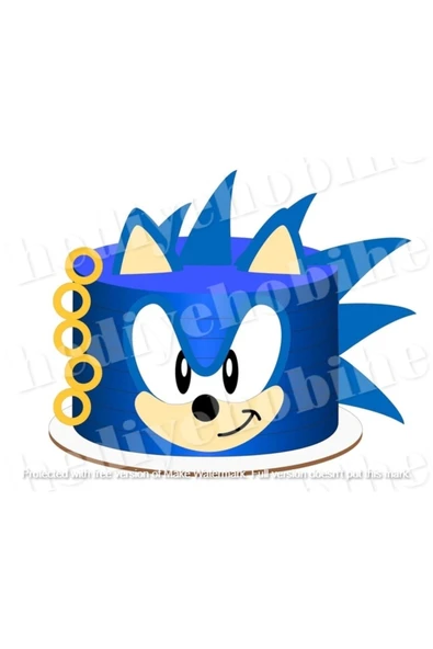 hediyehobihersey Yeni Sonic Yenilebilir Gıda Baskısı, Yenilebilir Pasta Süsü, Kurabiye Şekerli Kağıt ürün görseli 1