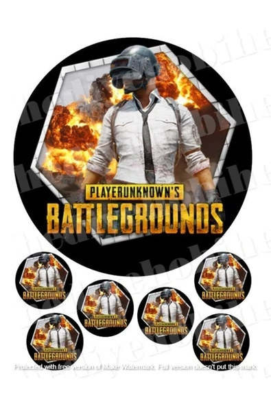 hediyehobihersey Pubg Yenilebilir Gıda Baskısı, Yenilebilir Pasta Süsü, Kurabiye Şekerli Kağıt ürün görseli 1
