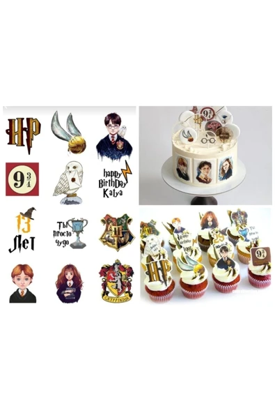 hediyehobihersey Harry Potter Resimli Pasta Ve Kurabiye Için Yenilebilir Şeker Kağıt Baskısı ürün görseli 1
