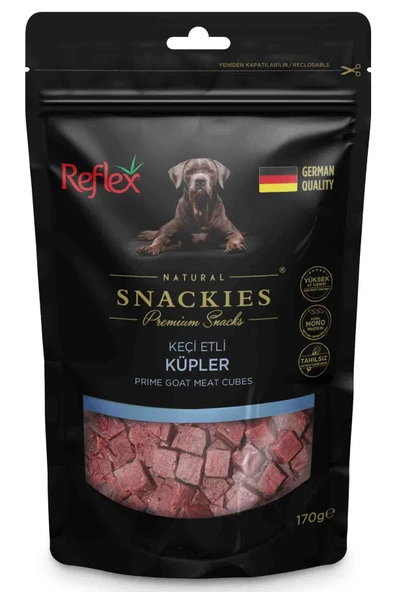 Reflex Snackies Keçi Etli Küpler Köpek Ödülü 170 gr ürün görseli 1