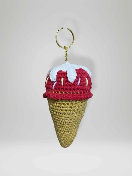 Amigurumi Külah Anahtarlık 10-11 cm Sevimli El Örgüsü Hediyelik Anahtar ve Çanta Aksesuarı (kod:103) ürün görseli 1