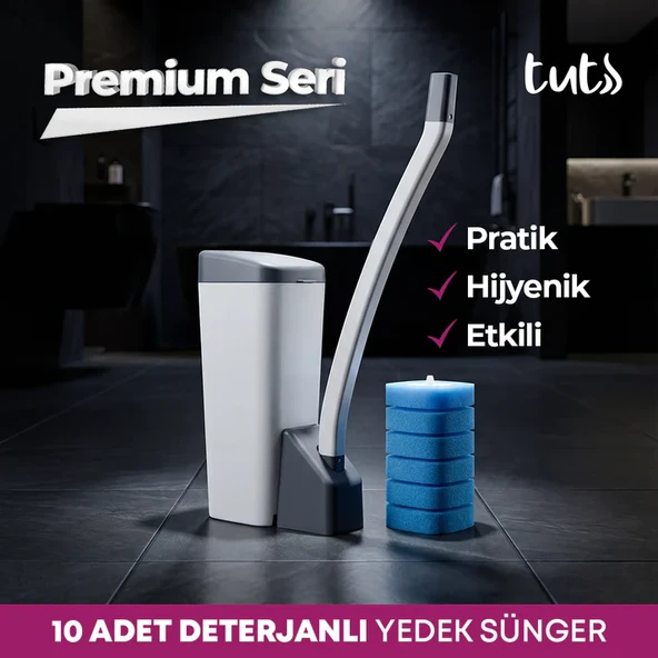 Yeni Nesil Deterjanlı Temizlik Seti- Kullan At Süngerli Tuvalet Fırçası ürün görseli 1