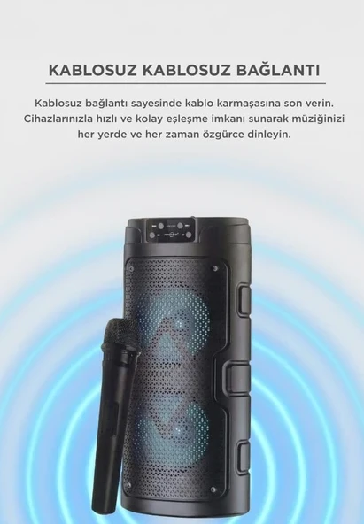 Torima GTS-2129 RGB Bluetooth Hoparlör - Resim 5