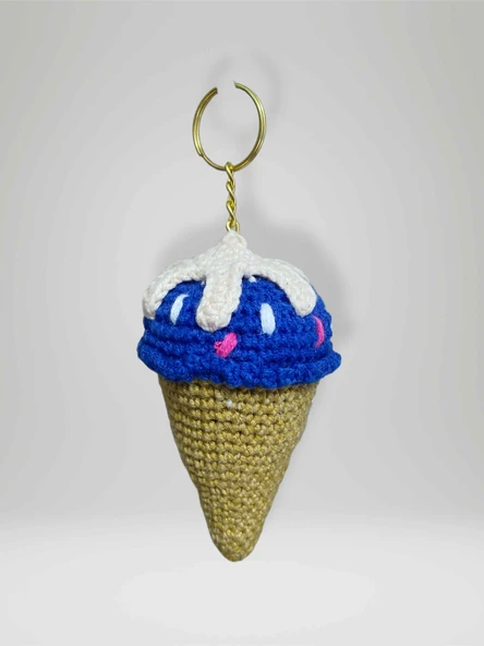Amigurumi Külah Anahtarlık 10-11 cm Sevimli El Örgüsü Hediyelik Anahtar ve Çanta Aksesuarı (kod:107) ürün görseli 1