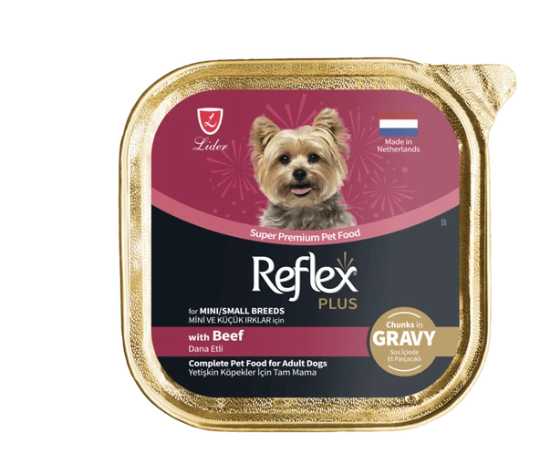 Reflex Plus Gravy Dana Etli Mini ve Küçük Irk Köpek Yaş Maması 85 Gr ürün görseli 1