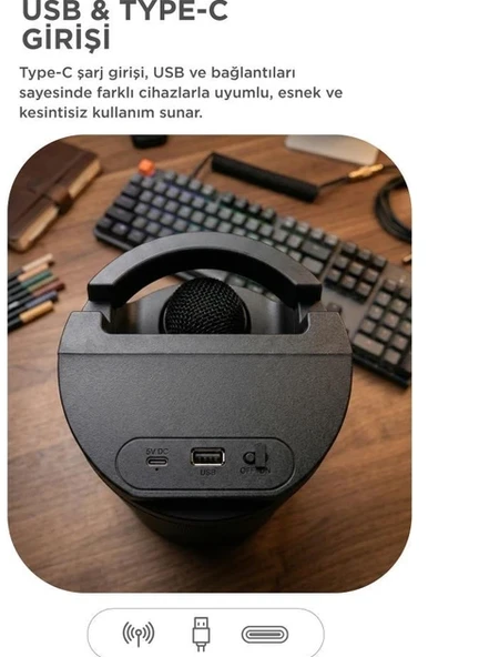 Torima GTS-2129 RGB Bluetooth Hoparlör - Resim 4