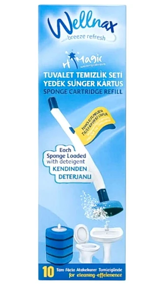 Kendinden Deterjanlı Tuvalet Fırçası Yedek Süngeri 10’lu ürün görseli 1