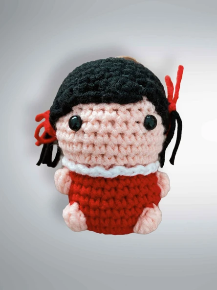 Amigurumi Anahtarlık 7-8 cm Sevimli El Örgüsü Hediyelik Anahtar ve Çanta Aksesuarı ürün görseli 1