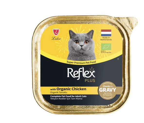Reflex Plus Gravy Organic Soslu Doğal Tavuklu Kedi Yaş Maması 85 Gr ürün görseli 1