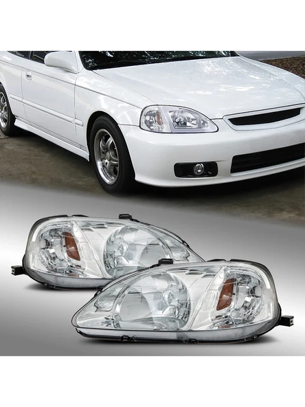 honda civic 1999.2000 uyumlu krom usdm far ürün görseli 1