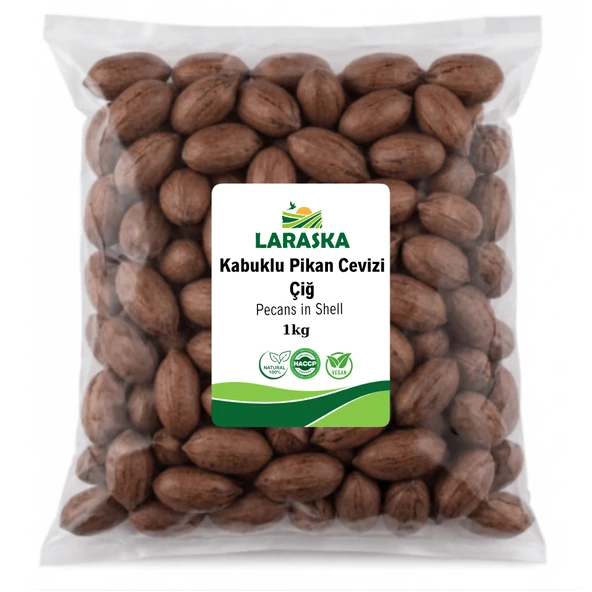 Kabuklu Pikan Cevizi Çiğ 1kg Katkı Maddesiz Yerli Jumbo - Pecans in Shell Aile Boyu Avantajlı Paket ürün görseli 1