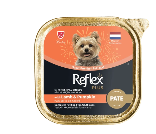 Reflex Plus Pate Kuzulu ve Balkabaklı Mini-Küçük Irk Köpek Yaş Maması 85 Gr ürün görseli 1