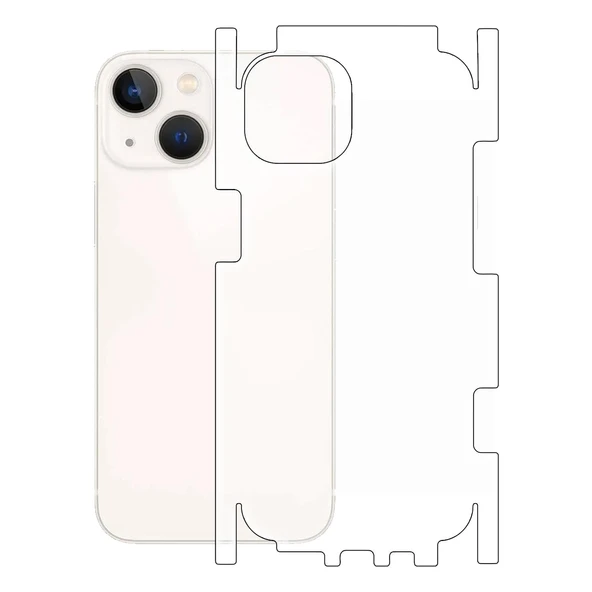 Iphone 13 ile Uyumlu 360 Arka Kaplama   Şeffaf ürün görseli 1