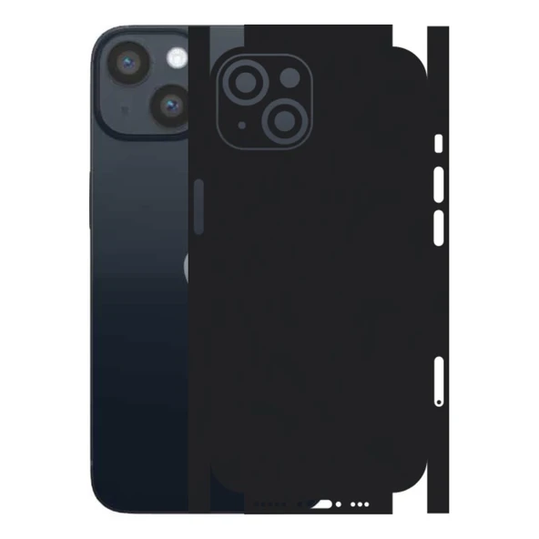 Iphone 14 ile Uyumlu 360 Arka Kaplama   Mat Siyah ürün görseli 1