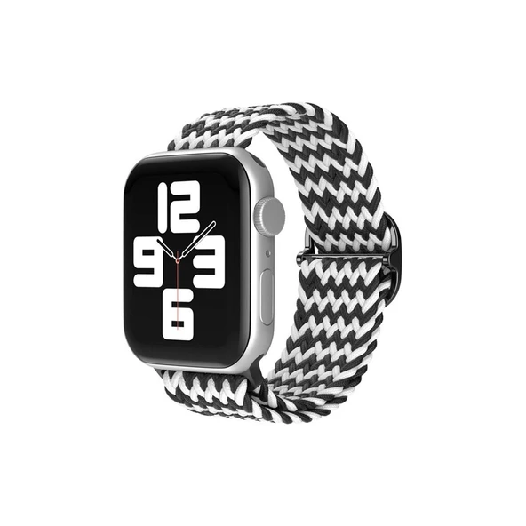 Apple Watch 38mm  Kordon - Zigzag Siyah-beyaz ürün görseli 1