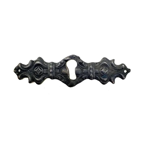 Antika Tarz Dekoratif Pirinç Anahtar Ağızlığı -  28x104mm, Oksit ürün görseli 1