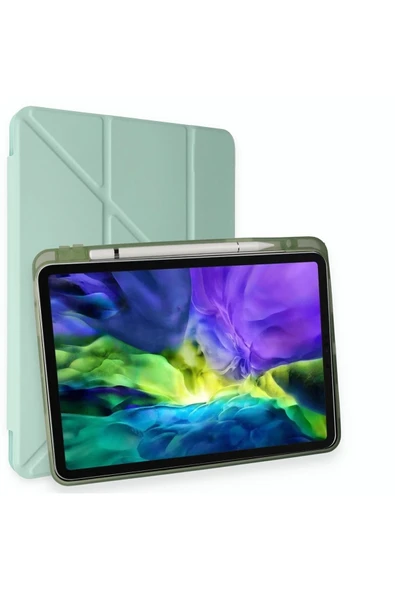 Mey İthalat®   iPad Air 4 10.9 Kılıf Kalemlikli Mars Tablet Kılıfı - Açık Yeşil ürün görseli 1