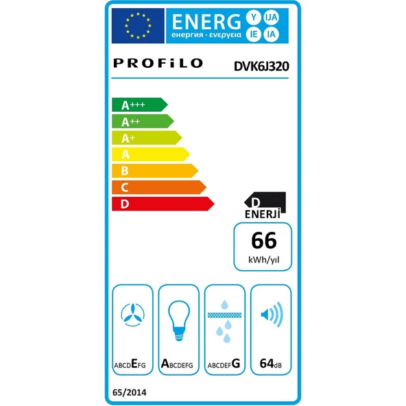 DVK6J320 60. Cm Beyaz Duvar Tipi Davlumbaz - Resim 5
