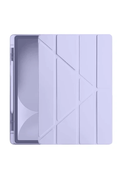 Mey İthalat®   iPad Pro 11 (2024) Kılıf Kalemlikli Hugo Tablet Kılıfı - Lila ürün görseli 1