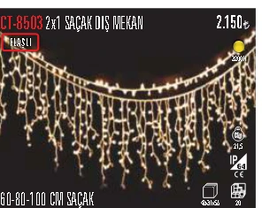 CT-8503 2x1 SAÇAK DIŞ MEKAN ürün görseli 1