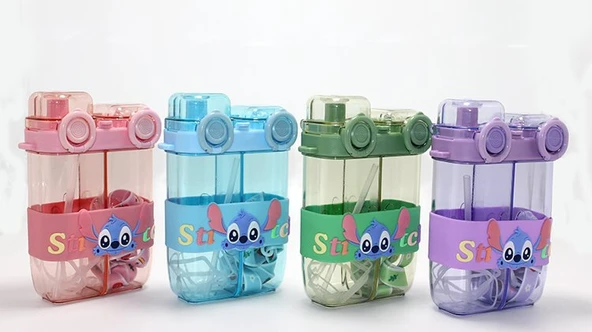 Stitch Çift Bölmeli Pipetli Suluk - Model 1 ürün görseli 1