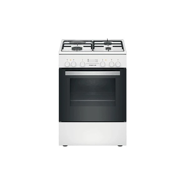 Profılo F0TS113LBD Beyaz Gazlı/Elektrikli Solo Ocaklı Fırın ürün görseli 1
