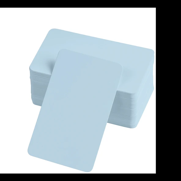 Boş Kelime Kartları 5x8 cm - 50 Adet Oval Kenarlı | Tabu & Not Kartları - Mavi ürün görseli 1