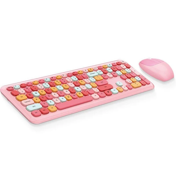 Mofii No666 Pembe Klavye Mouse Set ürün görseli 1