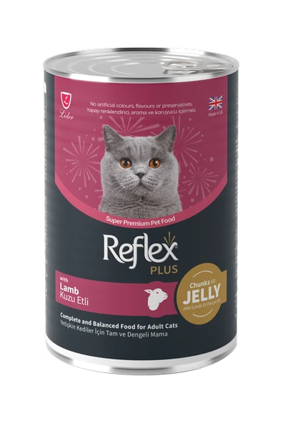 Reflex Plus Jelly Kuzulu Konserve Kedi Yaş Maması 400 Gr ürün görseli 1