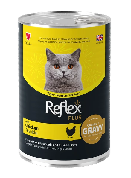 Reflex Plus Gravy Tavuklu Konserve Kedi Yaş Maması 400 Gr ürün görseli 1