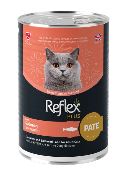 Reflex Plus Pate Somonlu Konserve Kedi Yaş Maması 395 Gr ürün görseli 1