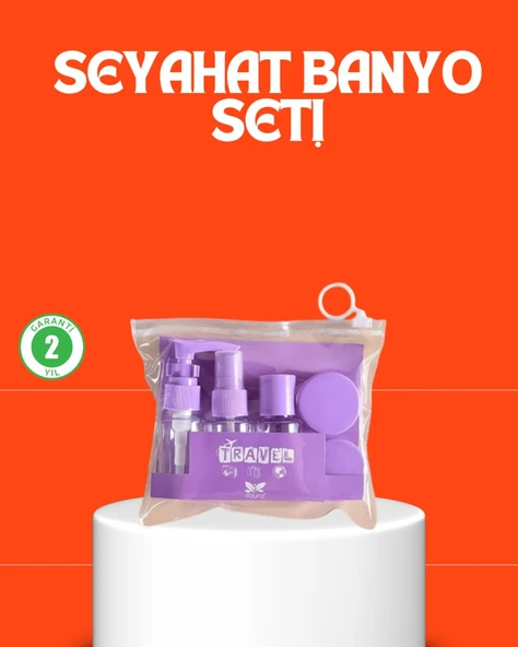 5 Parça Seyahat Kişisel Bakım Seti Şişe Sprey Krem Kutulu ürün görseli 1