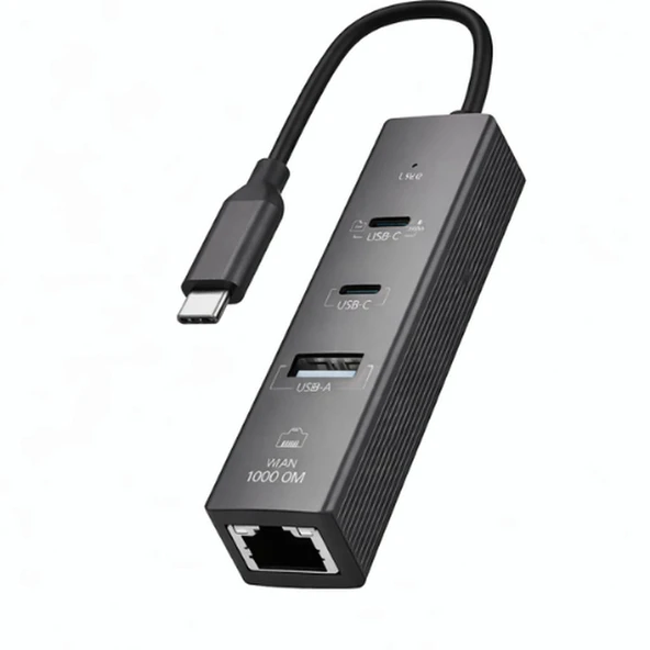 Type-C To 2 Type- Usb Gigabit Ethernet ZR1207 ürün görseli 1