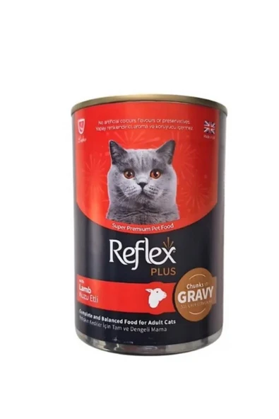 Reflex Plus Gravy Kuzulu Konserve Kedi Yaş Maması 400 Gr ürün görseli 1