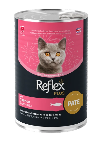 Reflex Plus Pate Somonlu Konserve Yavru Kedi Yaş Maması 395 Gr ürün görseli 1