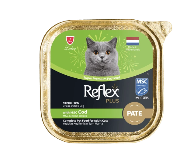 Reflex Plus Pate Morina Balıklı Kısırlaştırılmış Kedi Yaş Maması 85 Gr ürün görseli 1