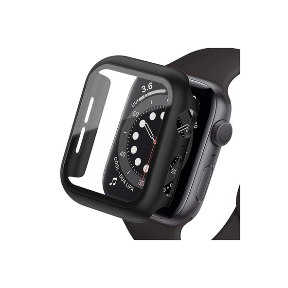 Apple Watch Ultra 49mm Camlı Kasa Ekran Koruyucu - Siyah ürün görseli 1