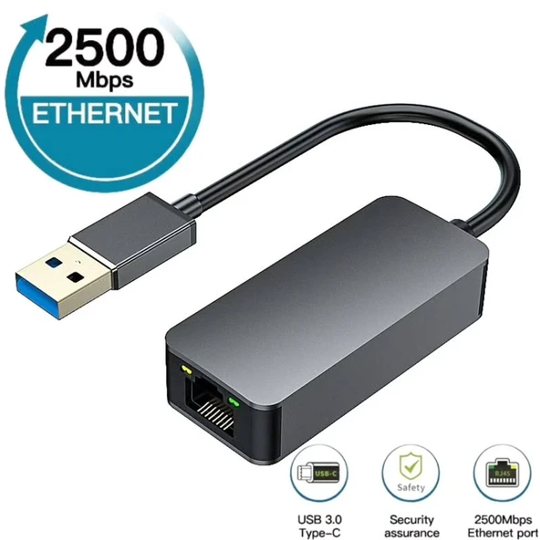 Usb 3.2 Gen1 2.5G Ethernet Çevirici ZR622 ürün görseli 1