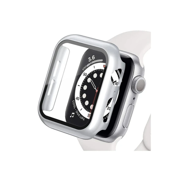 Apple Watch Ultra 49mm Camlı Kasa Ekran Koruyucu - Gümüş ürün görseli 1