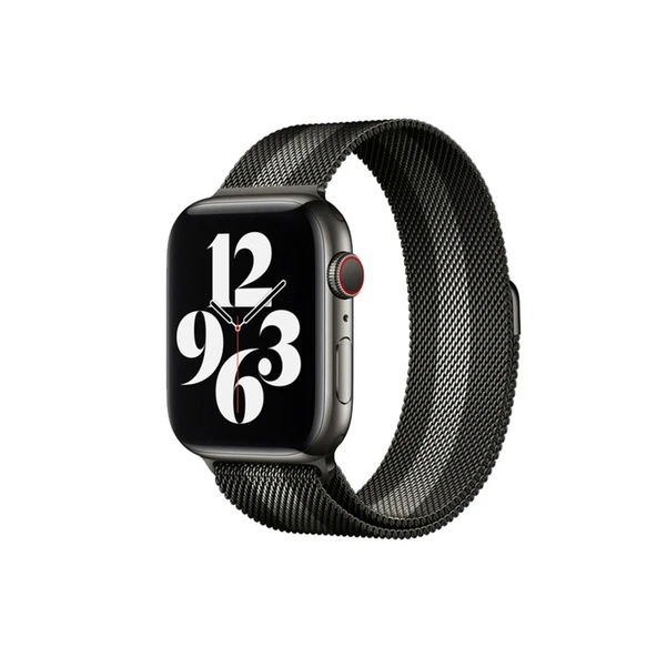 Apple Watch 38mm Metal Mıknatıslı Kordon - Siyah-beyaz ürün görseli 1