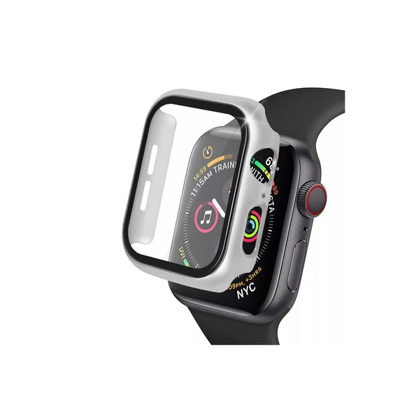 Apple Watch 40mm Camlı Kasa Ekran Koruyucu - Gümüş ürün görseli 1