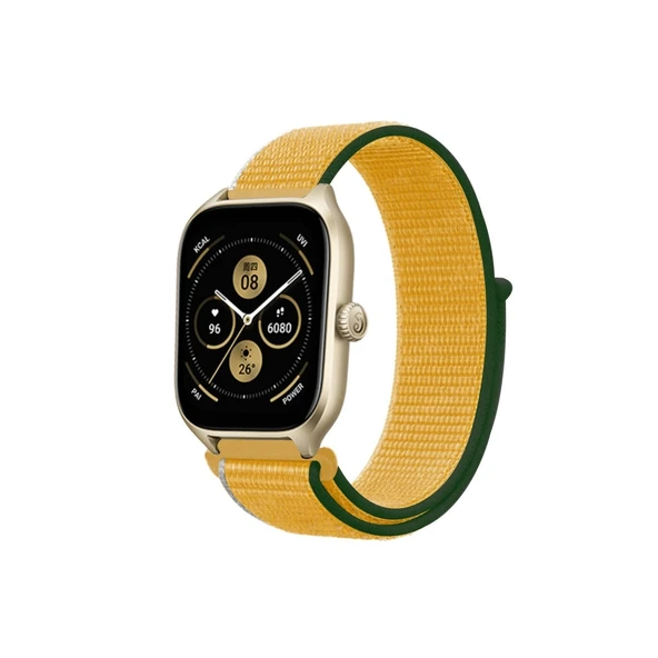 Watch 22mm Hasırlı Cırtcırtlı Kordon - Sarı ürün görseli 1