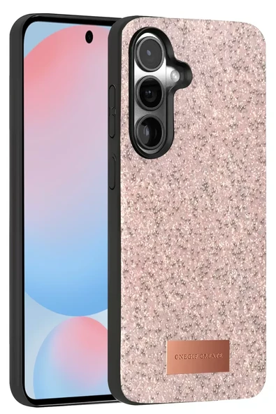 Onegif Samsung Galaxy S24 Bright Simli Kapak - Pembe ürün görseli 1